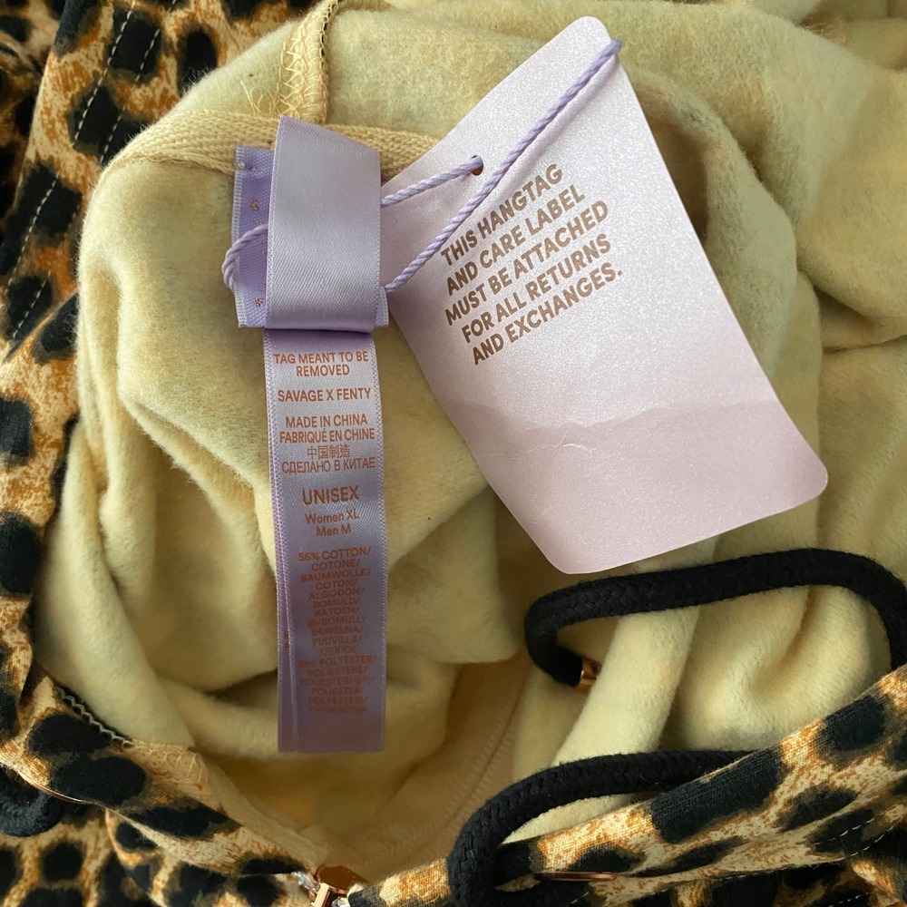 Savage X Fenty Forever Savage Hooded Jumpsuit Women XL Leopard Print NWT - Picture 8 of 13